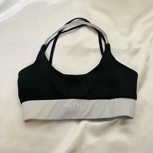 MDV Active sports bra XS grey black womens